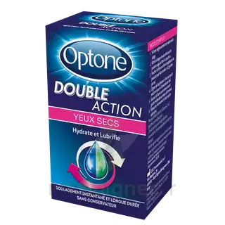 Optone Double Action Solution Oculaire Yeux Secs Fl/10ml à QUETIGNY